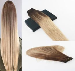 Human Hair Bundles Ombre 4 Fading to 18 Highlights Brazilian Virgin Hair 100G Per Bundle Straight Human Hair Weft Extensions6128406