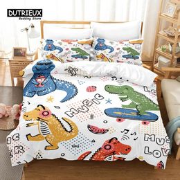 3D Digital Printing Bedding Set for Children Duvet Cover Linen Queen Size Fashion Design 240226