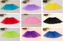pure Colour children bubble skirt girls lace princess skirt children ballet perform dance skirt T3I01998511506