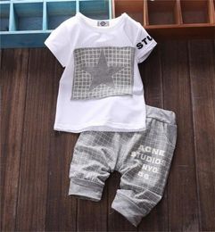 Baby boy clothes Brand summer kids clothes sets tshirtpants suit Star Printed Clothes newborn sport suits9449251