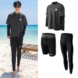 Swimwear Men's Women's 35pcs/set Rash Guard UV Protection Swimsuit Long Sleeve Shirts+Pants+Trunks Athletic Jogging suits Tracksuits