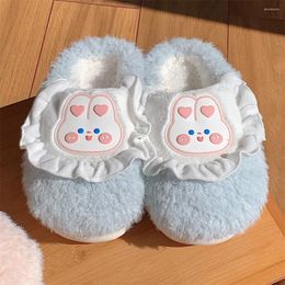 Slippers ASIFN Women's Cotton Fashionable Indoor Cartoon Warm And Non Slip Cute Soft Sole Comfortable Plush Shoes Winter