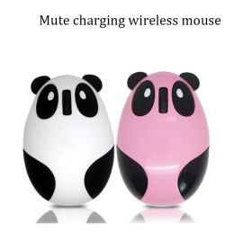 Mice Charging cartoon mute wireless mouse cute panda mouse laptop notebook mouse