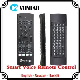 Keyboards MX3 Air Mouse Smart Voice Remote Control 2.4G Wireless Keyboard Backlit MX3 Pro For X96 mini KM3 A95X F2 H96 MAX Android TV Box