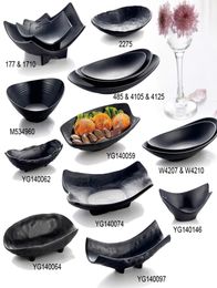 Melamine Dinnerware Dinner Plate Black Frost Ingot Shaped Plate Restaurant el Wineshop Melamine Dish A5 Melamine Tableware2984908