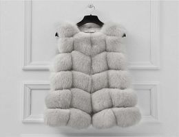 Royal Blue Sleeveless Faux Fur Jacket Coat Fashion Spring Autumn Ladies Long Faux Fur Vest 3XL4593224