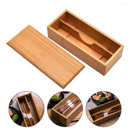 Kitchen Storage Chopstick Holder Spoon Box Bamboo Silverware Fork Container Utensil Organizer