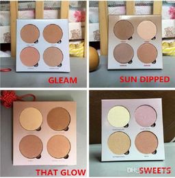 In stock High quality Make up Bronzers Highlighter makeup 4 colors eyeshadow Face Powder Blusher Palette 1pcs6050172