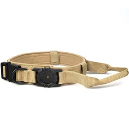 Collars Nylon Adjustable GPS Training Tracker AirTag Dog Collar with Buckle Tactical Pet Collars For Dog