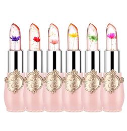 Flower Jelly Lipstick Long Lasting Nutritious Lip Gloss Balm Lips Moisturiser Magic Temperature Colour Change Whole Make Up2918098
