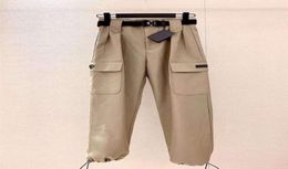 Mens Track Pants Belt Slim Adjust With Sequins Budge letters Pocket Side Street Wear Hip Hop Tooling Pants Fashion Unisex Joggers 2285030