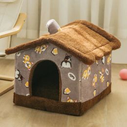 Mats Foldable Bed for Dog Small Medium Dogs Bed Cats Winter Warm Chihuahua Cat Basket Pet Products Basket Puppy House Sofa Pet Supply