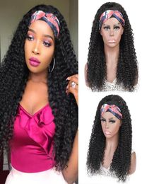 Ishow Human Hair Wigs With Headbands No Glue Easy to Instal Body Straight Water Headband Wig Loose Deep Curly None Lace Wigs for 2182146
