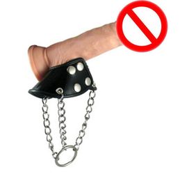 Scrotum Umbrella Stretcher Male BDSM Bondage Gear Testicle Scrotal Ball Parachute Leather Pendant Accessory Stretching Device For 7690230