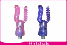 2016 Double Dildos Masturbator Double Head Realistic Dildo Vaginal and Anal Pleasure Sex Machine Accessories Adult Products4865775