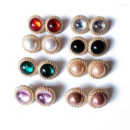 Stud Earrings Round More Colors Sweet Vintage Pendientes