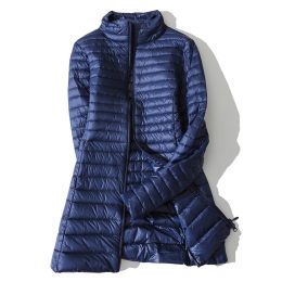 Coats Women Winter Coat 2023 New Ultralight Stand Collar Thin Duck Down Puffer Jackets Female Padded Down Coat Woman Portable Outwear