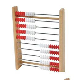 Other Office School Supplies Wholesale Wooden Calcation Rack 10 Bars Children Enlightenment Puzzle Fun Toy Drop Delivery Business Dh1No