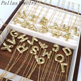 Pendant Necklaces 10Pcs 2024 Top Quality Chunky 26 Alphabet Initial Letter Necklace For Women Balloon Bubble Gifts Jewelry