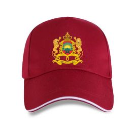 Men Round Neck Long Baseball cap Cotton Coat Of Arms Of Morocco Design Mens 240223