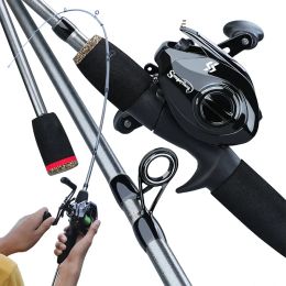 Combo Sougayilang Casting Fishing Rod and Reel Combo Set 7.2:1 High Speed Baitcasting Reel and 5 Section Ultralight Casting Rods Set