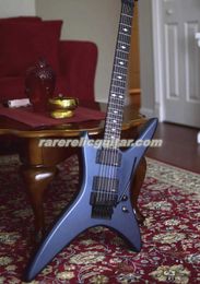 High Quality BC Stealth Pro Chuck Schuldiner Satin Ice Blue Electric Guitar Diamond Inlay Floyd Rose Tremolo Bridge China EMG Pickups Black Hardware