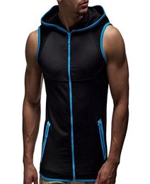 Ion Spring Sleeveless Hoodies Men Slim Fit Sweatshirts Summer Zipper Cardigan Sportswear Fashion Comfortable Tracksuit LJ2008267353976