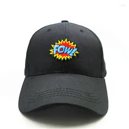 Ball Caps 2024 Pow Letter Embroidery Cotton Baseball Cap Hip-hop Adjustable Snapback Hats For Men And Women 260