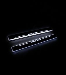 For Ford Explorer 2011 2014 Acrylic Moving LED Welcome Pedal Car Scuff Plate Pedal Door Sill Pathway Light3454351
