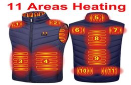 Winter 11 Areas Heated Camouflage Vest Men Keep warm USB Electric Heating Jacket Thermal Waistcoat Hunting Outdoor 2112236629046