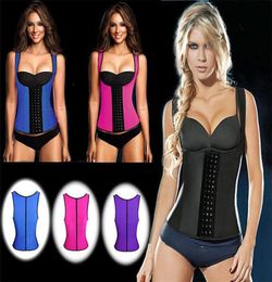 100pcslotWOMEN SEX Latex Rubber body shaper Waist Trainer training corsets Corset Latex Corset Sexy Women Latex Waist Cincher S5249918