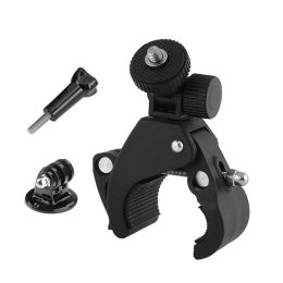 accessories Bicycle Motorcycle Handlebar Clamp for Gopro hero Mount Camera Holder Clip Adapte for SJCAM Sports camera