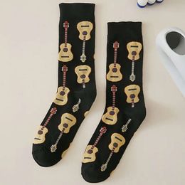 Amazon TEMU Cross-border Exclusive Supply of Autumn and Winter Trendy Socks, Guitar Socks, Men's Ins Creative Long Socks, High Top Socks