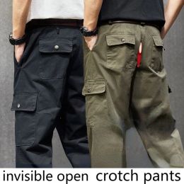 Pants Invisible Open Crotch Pants, Pure Cotton, Loose and Thickened, Wearresistant, Antiscald, Field, Couples, Convenient Joggers