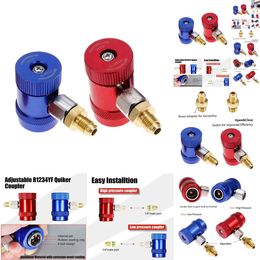 New New New 2Pcs R134a Connector Adapter Auto AC High/Low Side R134yf Quick Couplers Refrigerant Adapters Conversion Kits Car Tools