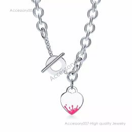 designer Jewellery necklaceNew Love Chain Necklace for Women Luxury Designer Peach Heart Pendant for Girls Holiday Gift Jewellery With box