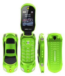 Original F15 Unlocked Flip Phone Dual Sim Mini Sports MP3 Car Model Blue Lantern Bluetooth Mobile Cell Phone 2sim Celular For Chil5793629