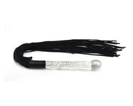Glass Dildo Whip Translucent Penis Leather Whipping Flogger Paddle Pyrex Crystal Wand New Design BDSM Sex Toy Adult for Sexual Gam5235346