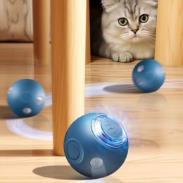 Toys High Quality Smart Cat Toys Automatic Rolling Ball Electric Silicone AntiBite AntiFall Rotating Shine Interactive Pet Dog Toy