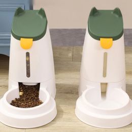 Supplies Cat Automatic Feeder And Water Cat Water Feeder Cat Feeding Watering Pet Feeder Cat Feeder Cat Water Dispenser Cute Durable