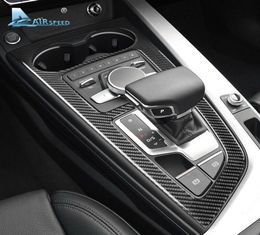 For A4 A5 2017+ LHD Car Interior Carbon Fiber Gear Shift Panel Cover Trim8373529