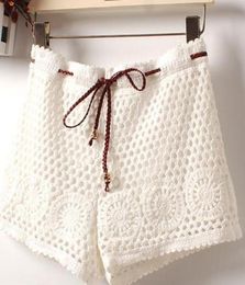 Women Sexy Lace Shorts Cotton Floral Lace Crochet Mini Shorts Leisure Short Trousers7719949