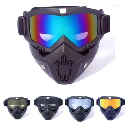 Sunglasses Unisex Ski Snowboard Mask Snowmobile Skiing Goggles Windproof Motocross Protective Glasses Safety With Mouth Philtre