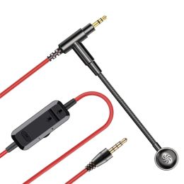 Accessories Oneodio 3.5mm Aux Audio Cable With Noise Cancelling Boom Microphone Volume Control Mic Onebutton Mute For Oneodio Headphones 2m