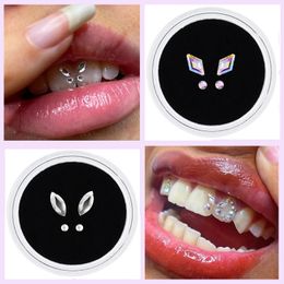 1box Diamond Bur Dental Material Teeth Whitening Studs Denture Acrylic Teeth Crystal Gems Ornament Oral Hygiene Tooth Decoration 240229