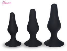 YAFEI Silicone Butt plug Suction cup Smooth Anal plug waterproof anal dildo Anal toy for Beginner Sex toy for men Gay S M L C181123294781