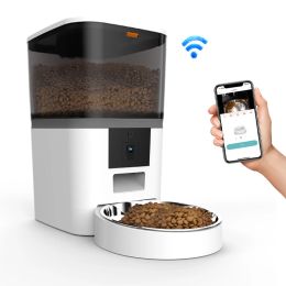 Feeding 4L Timing Feeder APP Smart Pet Feeder Dog Food Automatic Dispenser with Camera Suitable for Small Cats and Dogs Remote Feeding