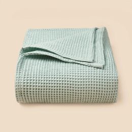 Blankets Baby Cotton Waffle Weave Blanket Lightweight Washed Soft Breathable Perfect Layer For Kids