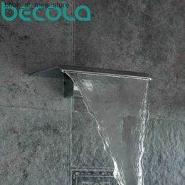 Bathroom Sink Faucets Becola Basin Faucet Spouts Water Outlet Shower Faucet Spouts Bathroom Faucet Accessories Wall Type Waterfall Faucet Q240301