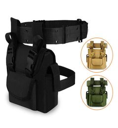 Outdoor Bags Men Drop Leg Bag Fanny Waist Pack Military Tactical Detachable Hip Oxford Motorcycle Rider Thigh Pouch With Belt9364547